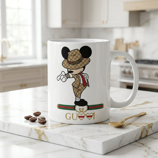 Luxury Streetwear Designer Mouse Ceramic Coffee Mug – Trendy Fashion Cartoon Character Tea Cup & Unique Birthday Gift
