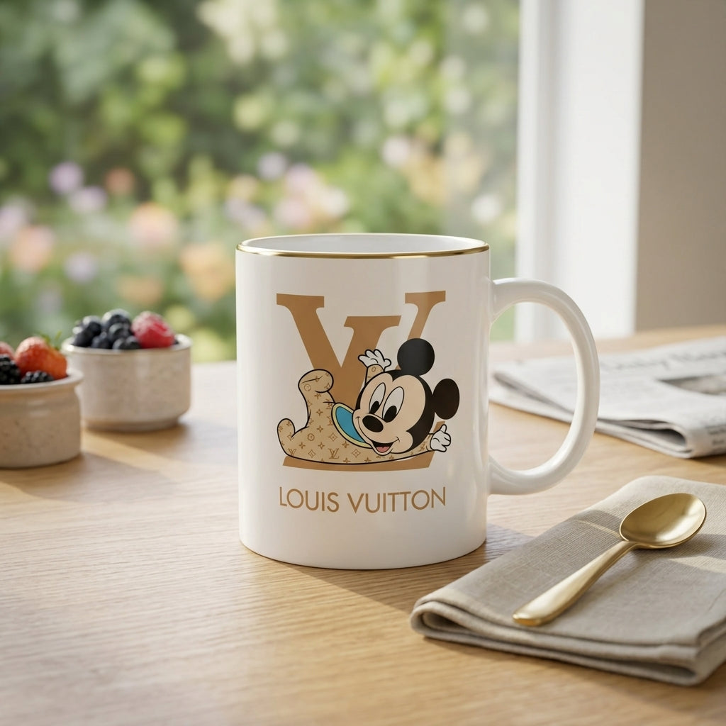 Playful Mickey Mouse Monogram Decal – Waterproof Vinyl for Mugs