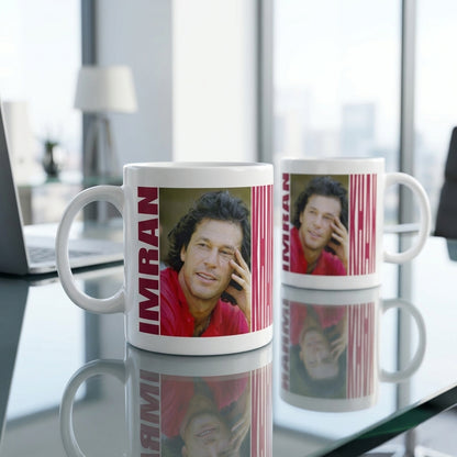 Vintage Imran Khan Typography Graphic Ceramic Cup – High-Quality Printed Tea & Coffee Drinkware