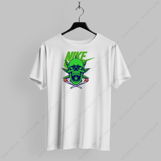 Inspired by Nike Green Skull T-Shirt - Limited Edition Graphic