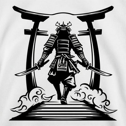 Samurai Torii Gate T-Shirt Japanese Graphic Tee White