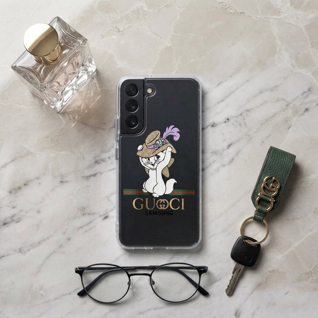 Aristocats Marie Glamour Designer Hat Clear Case for Samsung Galaxy