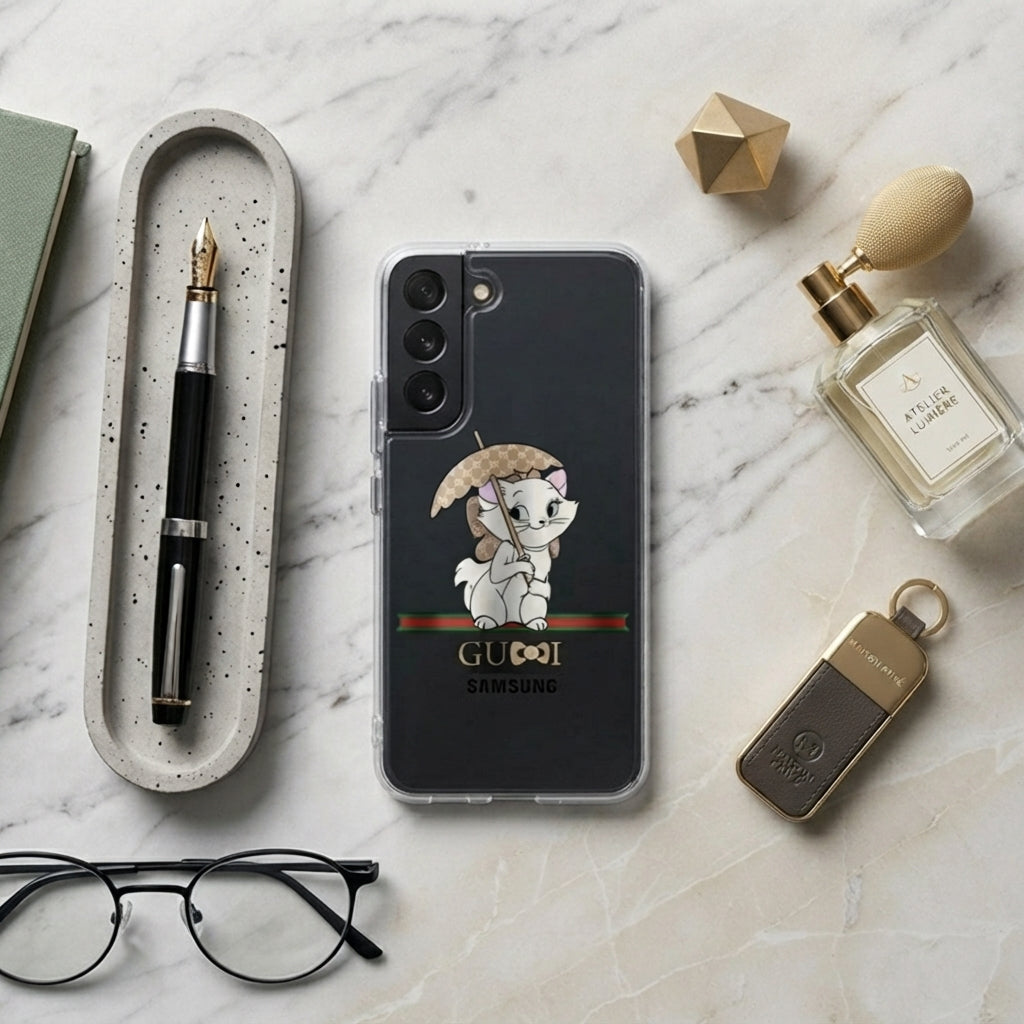 Aristocats Marie Parasol Designer Clear Case for Samsung Galaxy