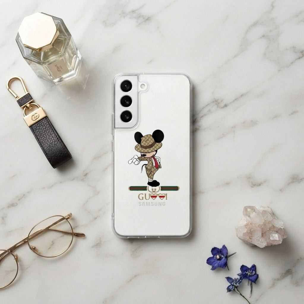 Dapper Mickey Mouse Designer Suit Clear Case for Samsung Galaxy