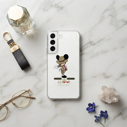Dapper Mickey Mouse Designer Suit Clear Case for Samsung Galaxy