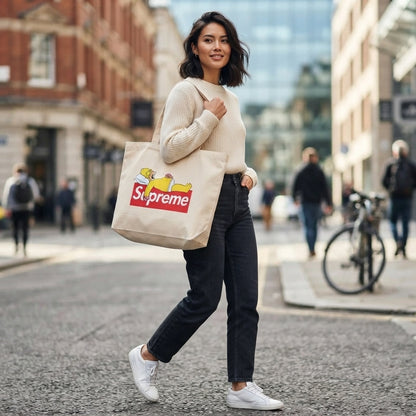 Sleeping Homer Simpson Donuts Graphic Canvas Tote Bag – Streetwear Edition