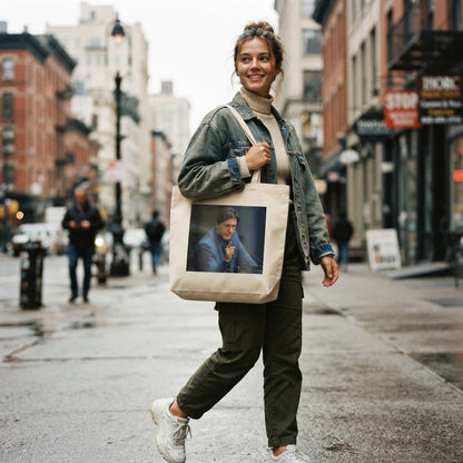 Imran Khan Speech Portrait Canvas Tote Bag – Eco-Friendly Cotton Shoulder Bag