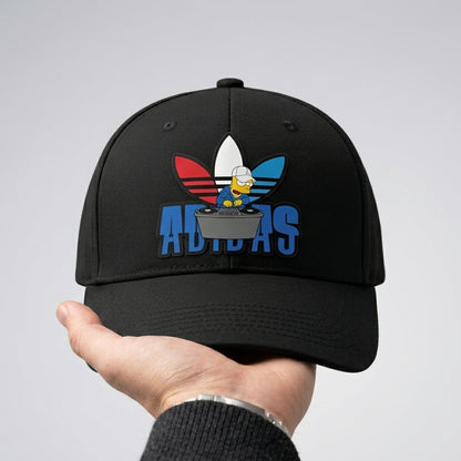 Bart Simpson DJ Trefoil Black Baseball Cap - Graphic Printed Adjustable Streetwear Cap