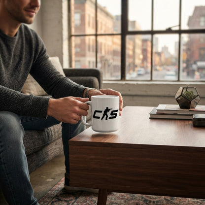 Counter Strike CS Logo Ceramic Coffee Mug 11oz Premium White Gaming Cup Gift for Gamers