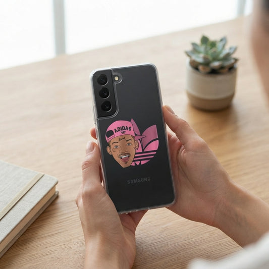 Urban Character x Pink Trefoil Clear Phone Case for Samsung Galaxy