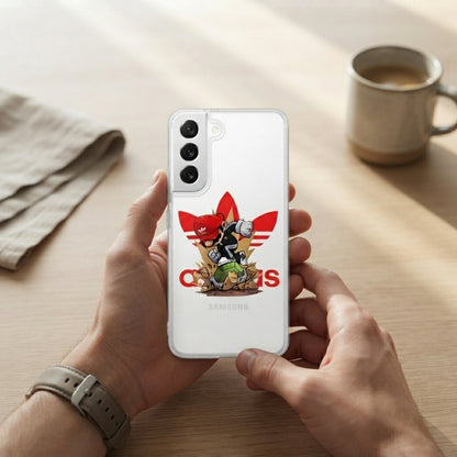 Streetwear Mario Action x Adidas Clear Phone Case for Samsung Galaxy