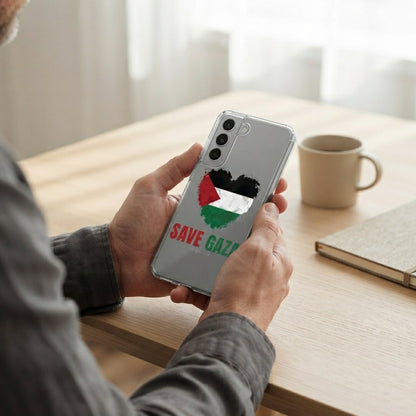 Save Gaza Palestinian Flag Clear Case for Samsung Galaxy