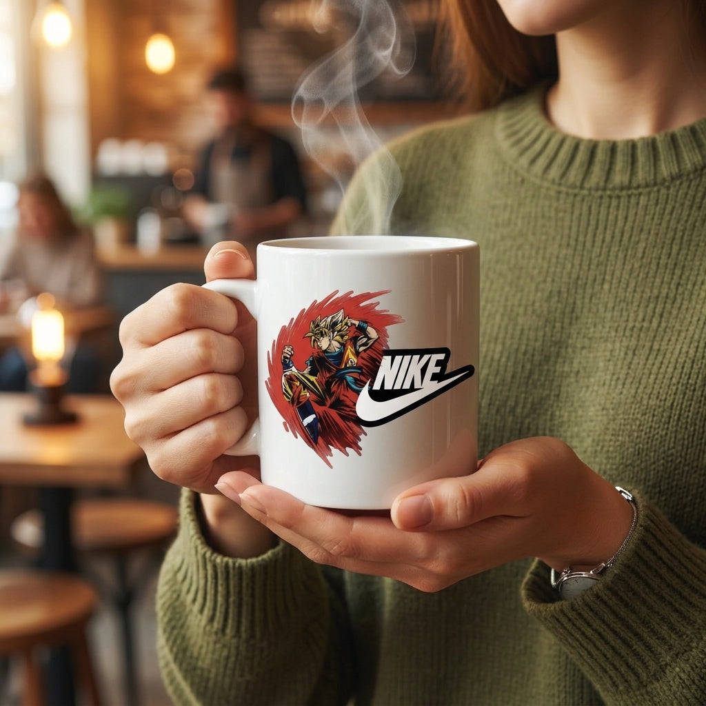 Epic Anime Super Saiyan Warrior Graphic Ceramic Coffee Mug – Powerful Manga Art Tea Cup & Unique Birthday Gift for Anime Fans