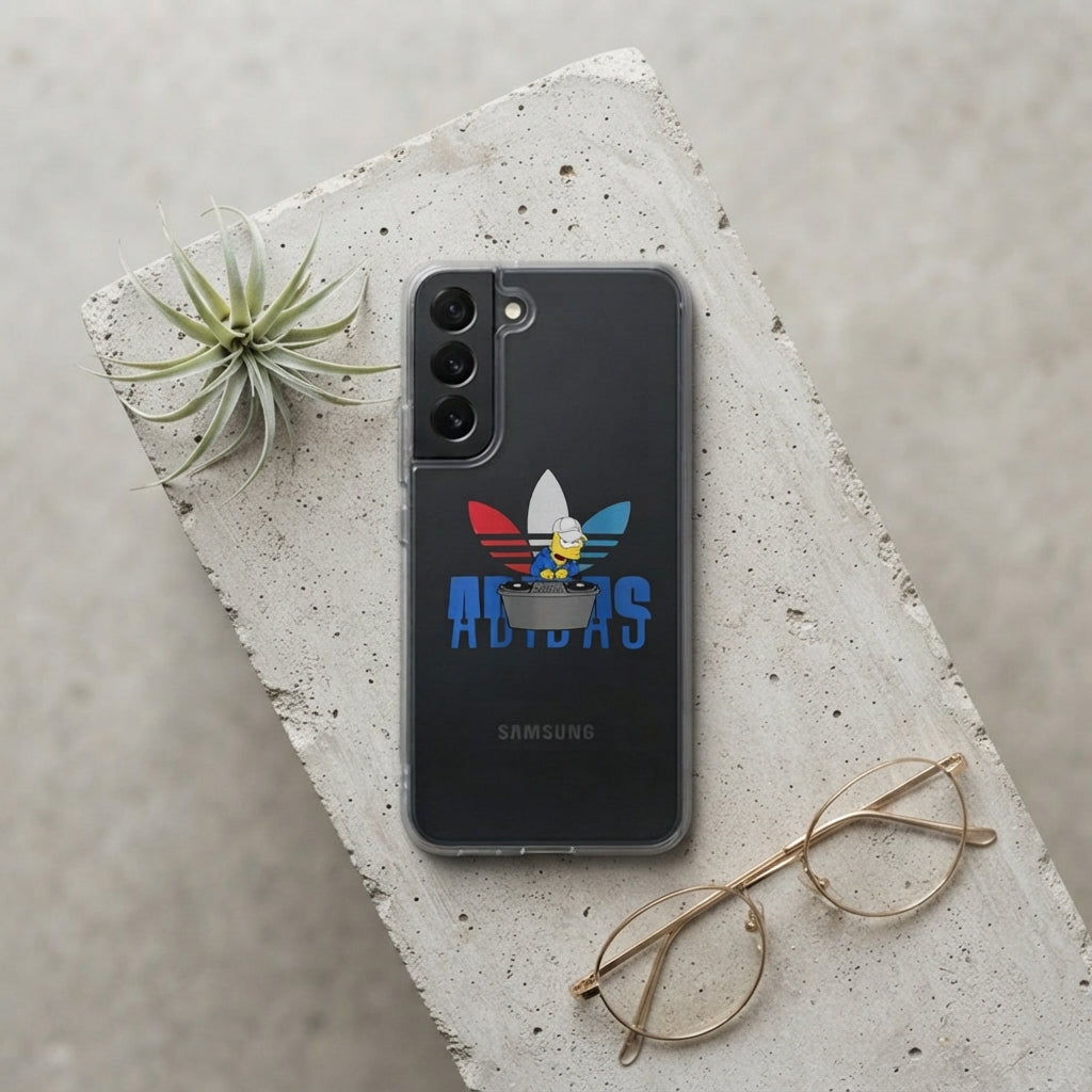 DJ Homer Simpson x Adidas Clear Phone Case for Samsung Galaxy