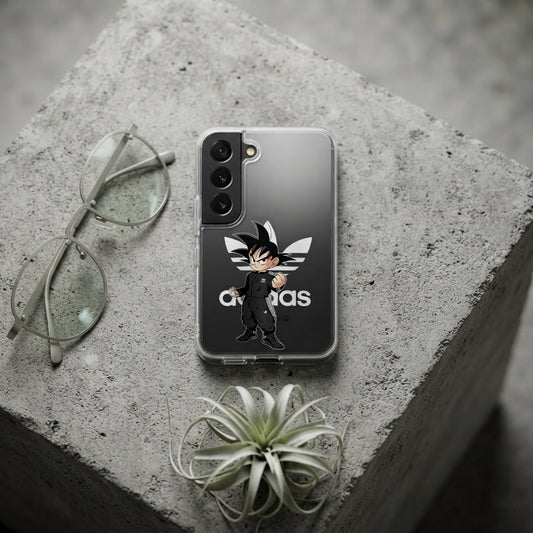Anime Kid Goku Streetwear x Adidas Clear Phone Case for Samsung Galaxy