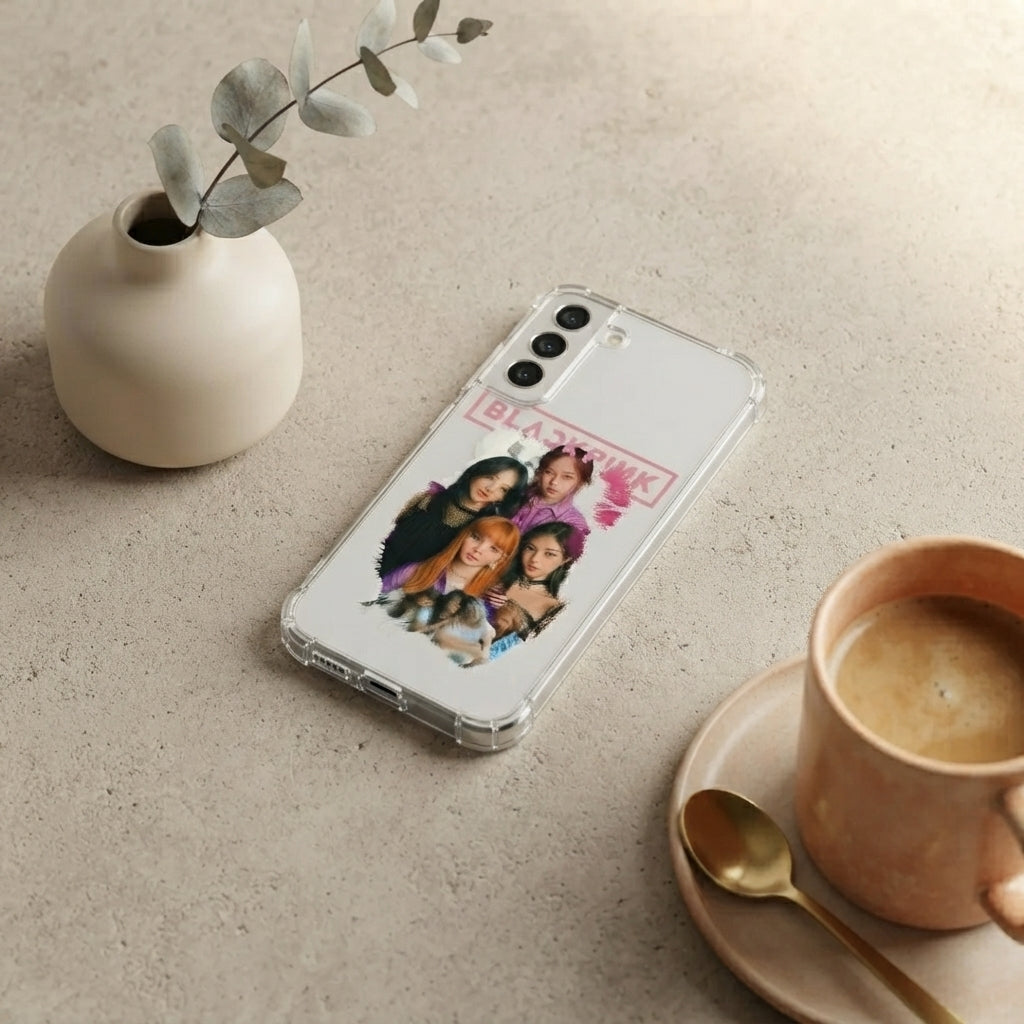 Samsung Clear Phone Case – BLACKPINK K-Pop Member Collage Cover