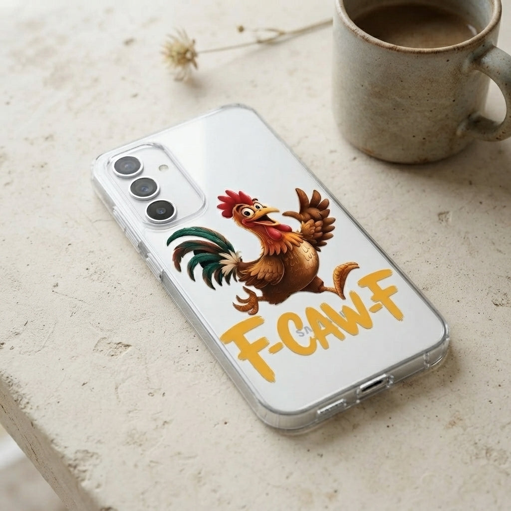 Funny Rooster F-CAW-F Clear Case for Samsung Galaxy