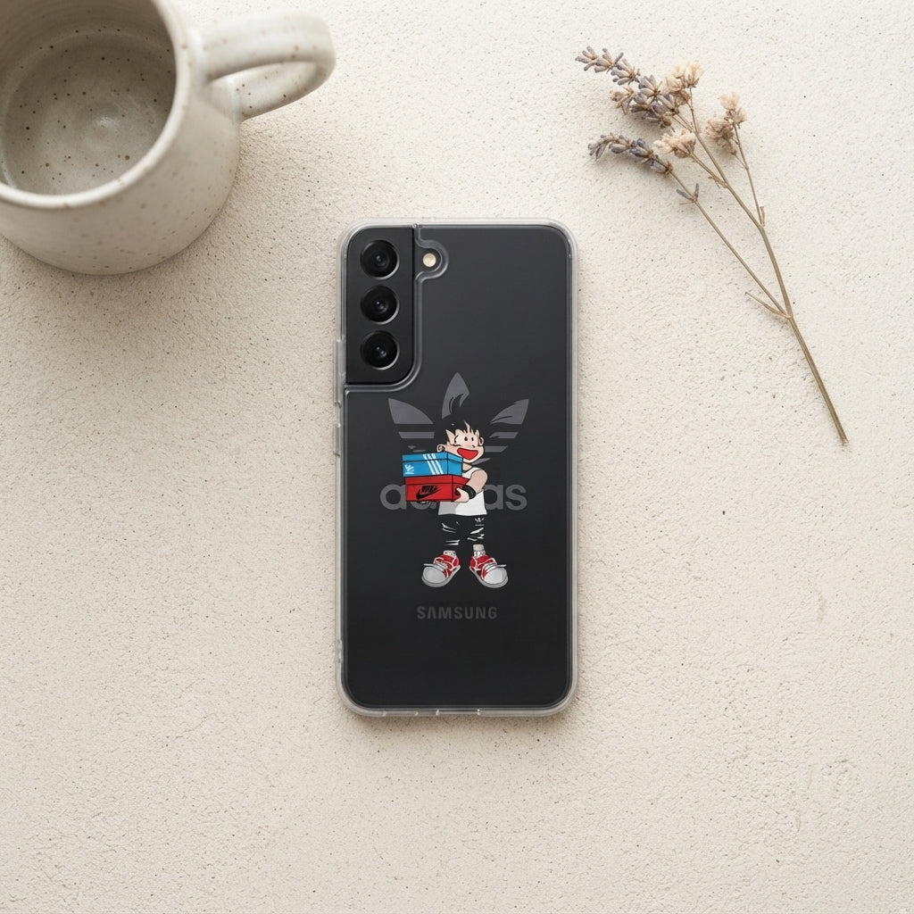 Anime Goku Sneakerhead x Adidas Clear Phone Case for Samsung Galaxy