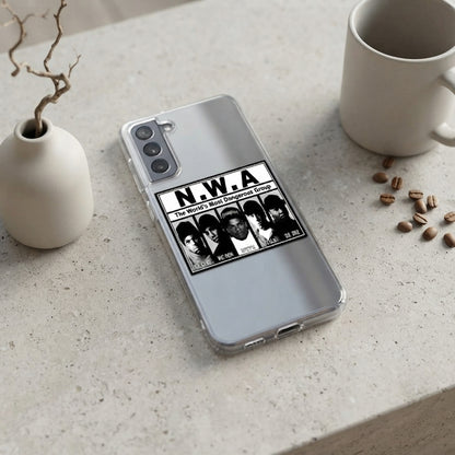 Samsung Clear Phone Case – N.W.A Vintage Hip Hop Music Cover