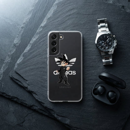 Anime Kid Goku Streetwear x Adidas Clear Phone Case for Samsung Galaxy