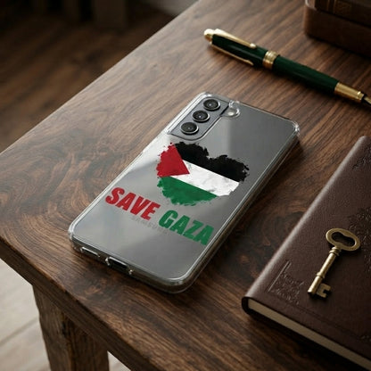 Save Gaza Palestinian Flag Clear Case for Samsung Galaxy