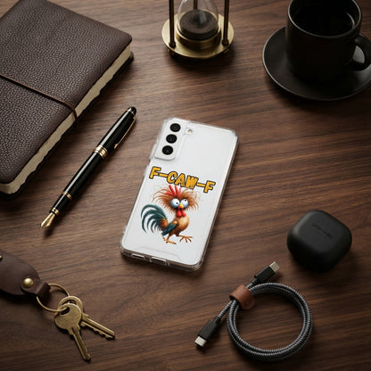 Samsung Clear Phone Case - Funny Rooster Graphic Cover