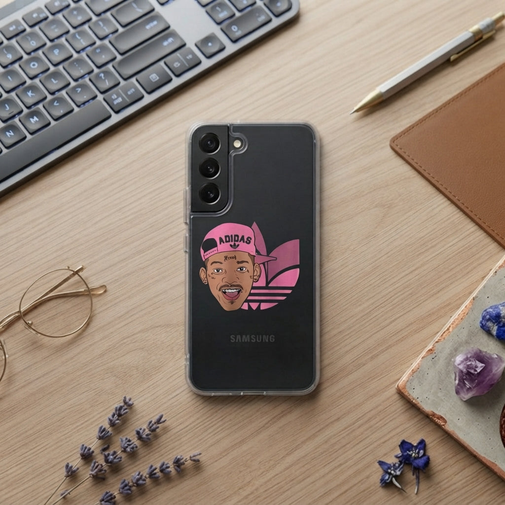 Urban Character x Pink Trefoil Clear Phone Case for Samsung Galaxy