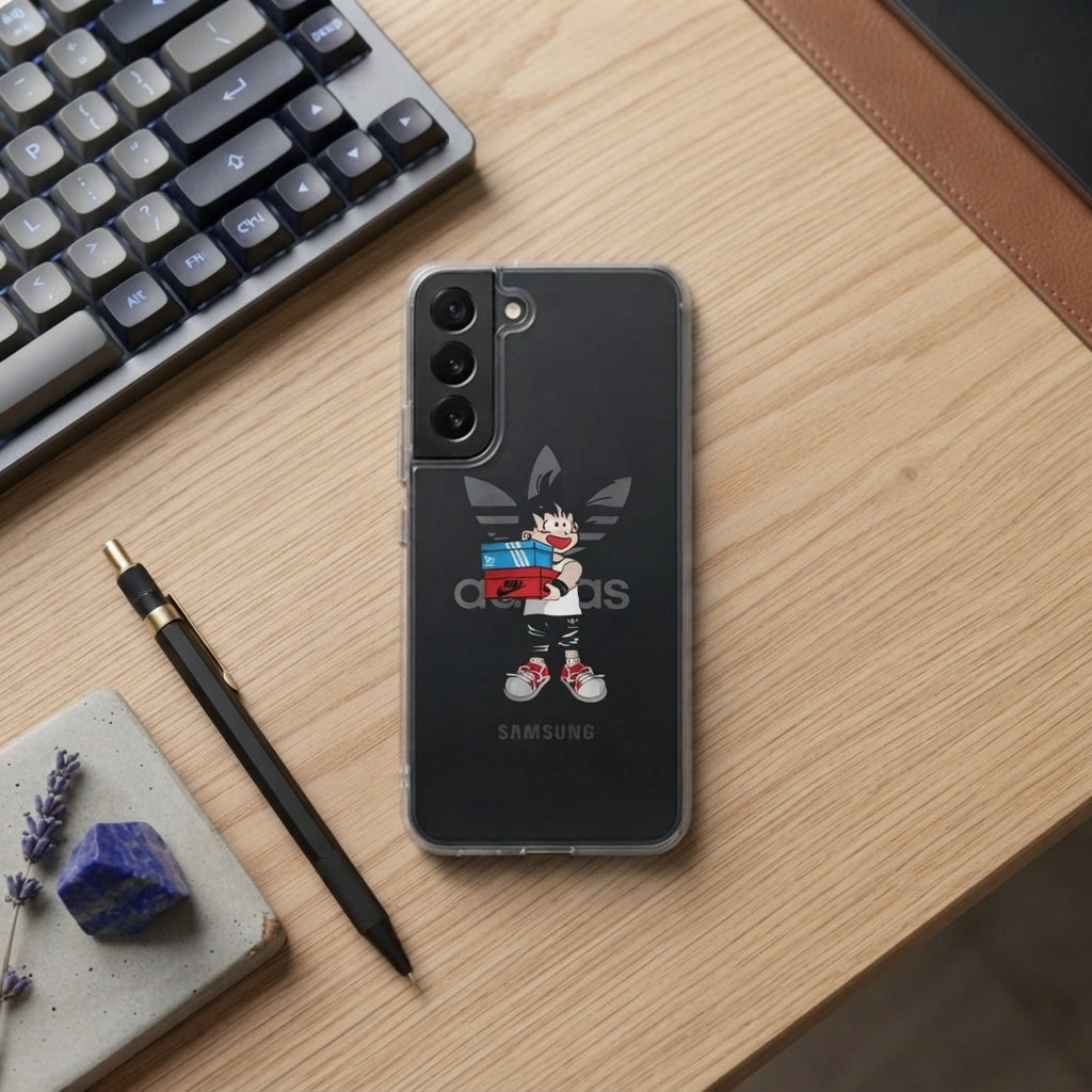 Anime Goku Sneakerhead x Adidas Clear Phone Case for Samsung Galaxy