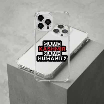 Save Kashmir Save Humanity Clear Transparent iPhone Case