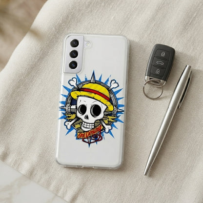 One Piece Straw Hat Skull Clear Case for Samsung Galaxy