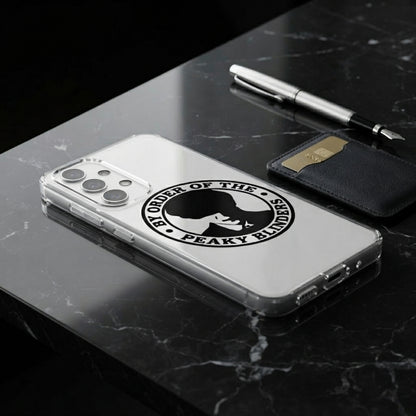 Samsung Clear Phone Case – "BY ORDER OF THE PEAKY BLINDERS" Graphic Cover