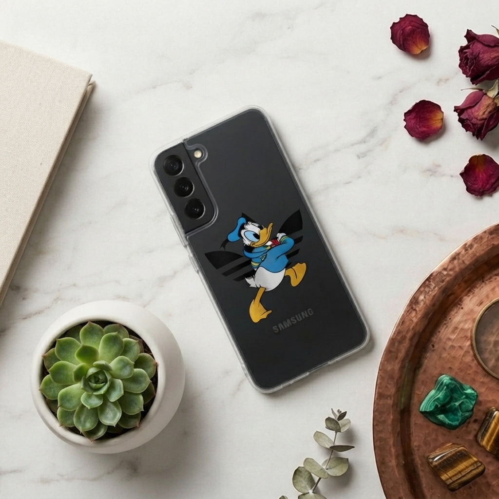 Classic Donald Duck x Adidas Clear Phone Case for Samsung Galaxy