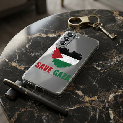 Save Gaza Palestinian Flag Clear Case for Samsung Galaxy