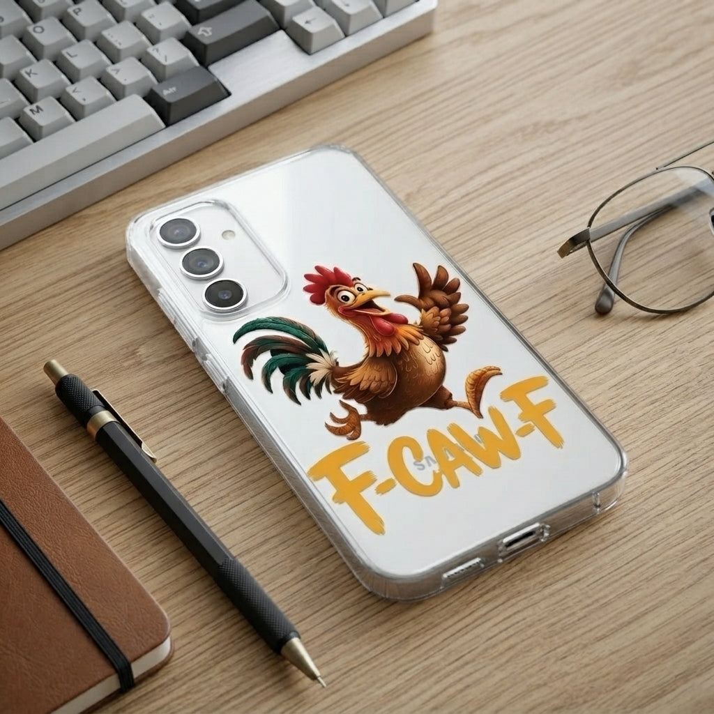 Funny Rooster F-CAW-F Clear Case for Samsung Galaxy