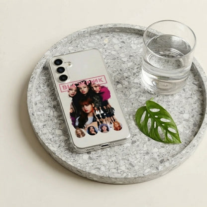 Samsung Clear Phone Case – BLACKPINK K-Pop Photo Collage Graphic Cover