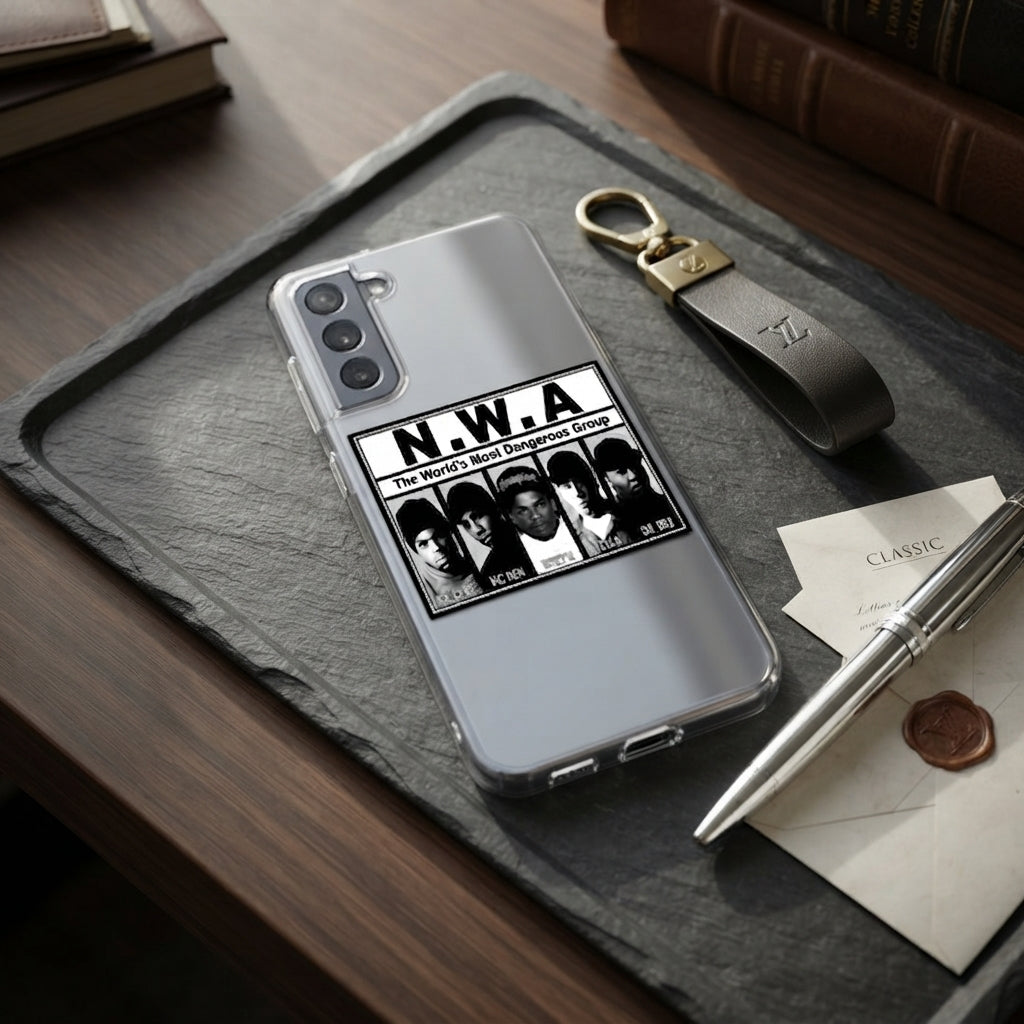 Samsung Clear Phone Case – N.W.A Vintage Hip Hop Music Cover