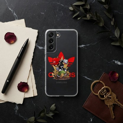 Streetwear Mario Action x Adidas Clear Phone Case for Samsung Galaxy
