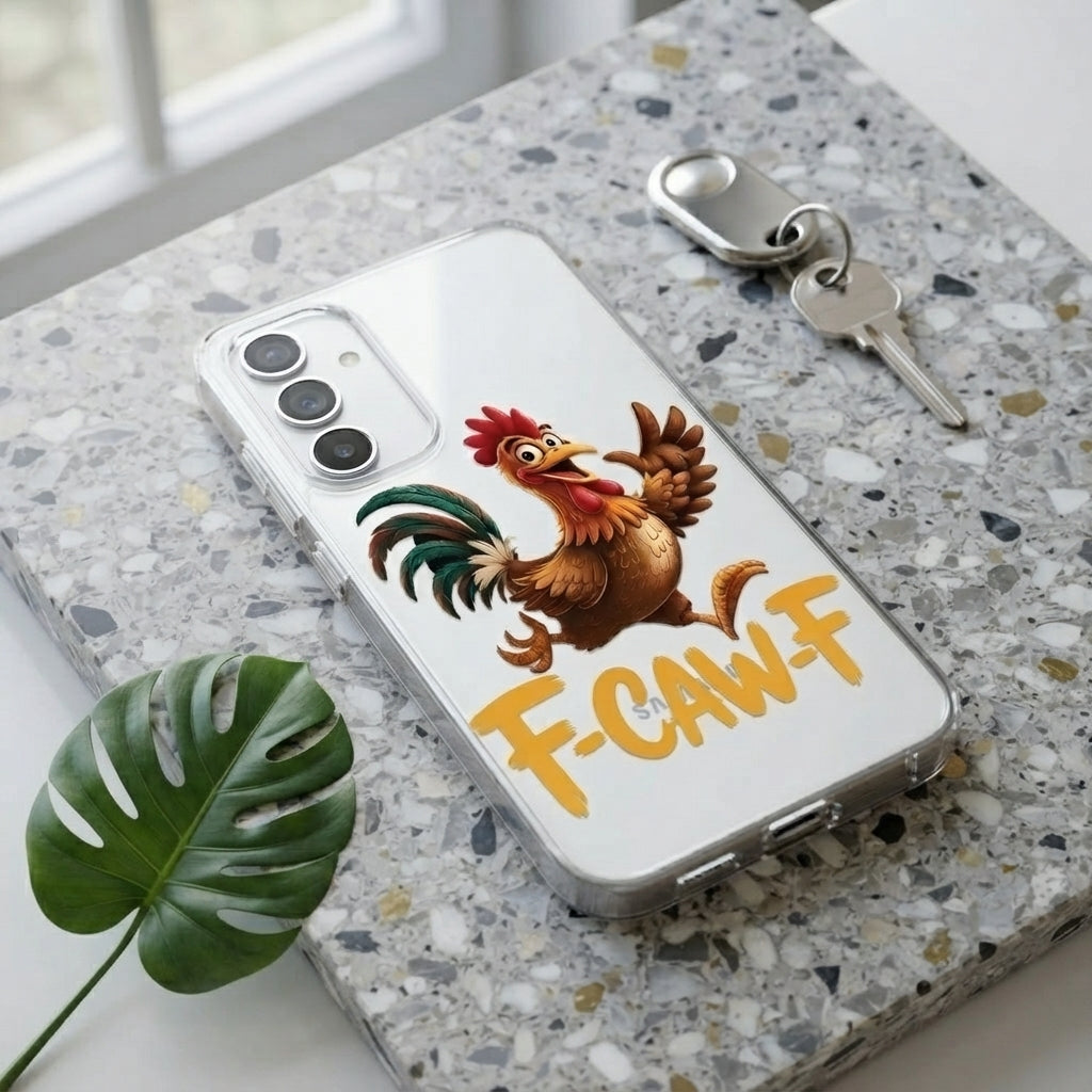 Funny Rooster F-CAW-F Clear Case for Samsung Galaxy