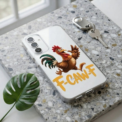 Funny Rooster F-CAW-F Clear Case for Samsung Galaxy