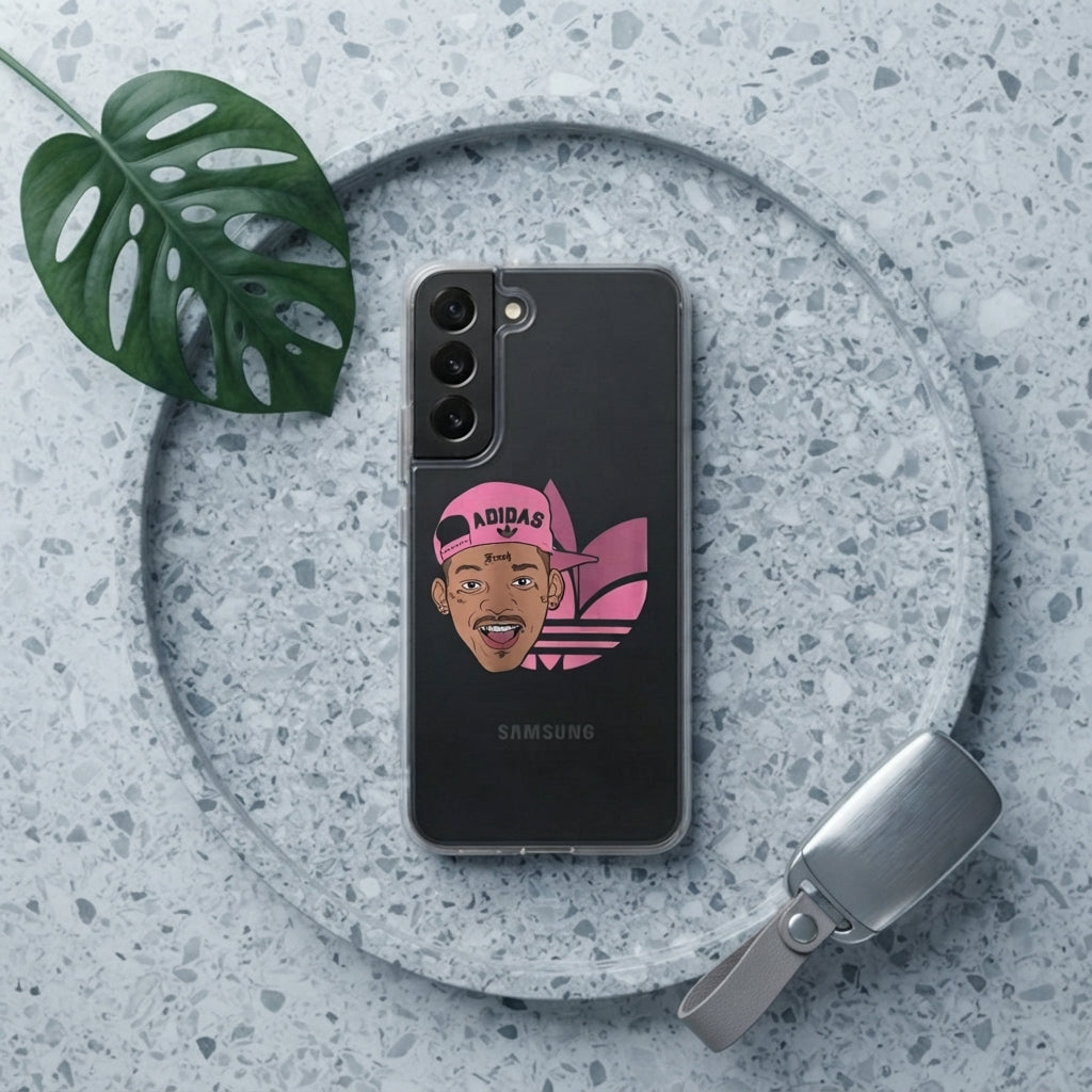 Urban Character x Pink Trefoil Clear Phone Case for Samsung Galaxy