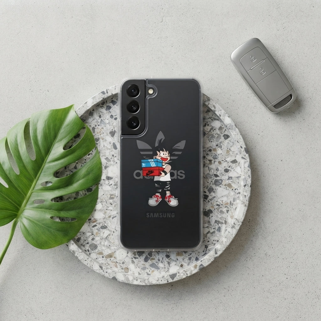 Anime Goku Sneakerhead x Adidas Clear Phone Case for Samsung Galaxy