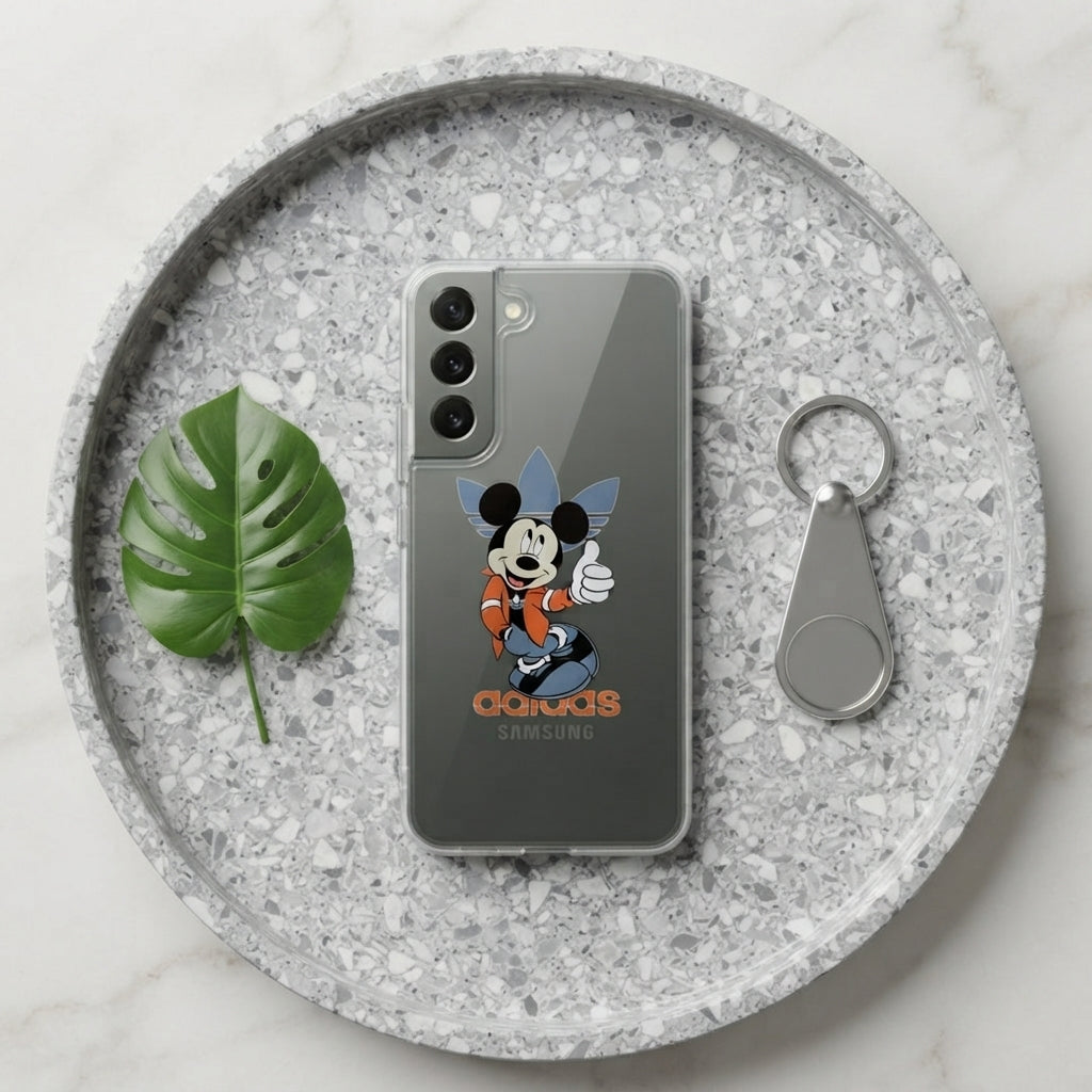 Thumbs Up Mickey Mouse x Adidas Clear Phone Case for Samsung Galaxy