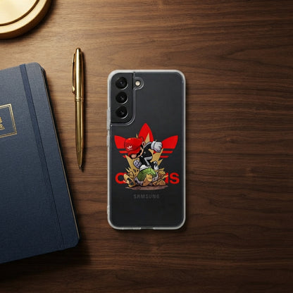 Streetwear Mario Action x Adidas Clear Phone Case for Samsung Galaxy