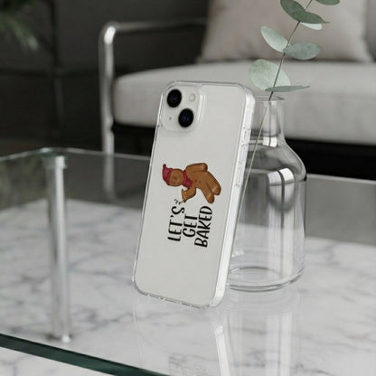 Let's Get Baked Gingerbread Man Clear Case for iPhone | Funny Holiday Phone Cover