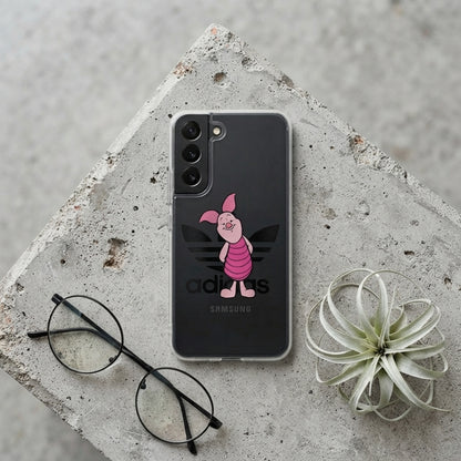 Cute Piglet x Adidas Clear Phone Case for Samsung Galaxy