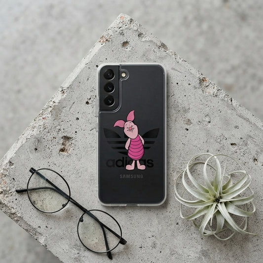 Cute Piglet x Adidas Clear Phone Case for Samsung Galaxy