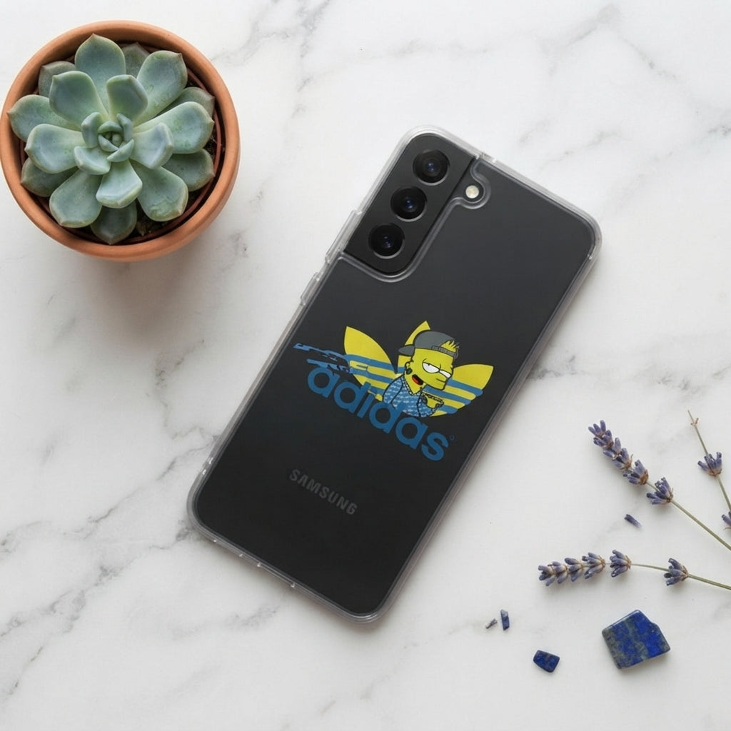 Streetwear Bart Simpson x Adidas Clear Phone Case for Samsung Galaxy