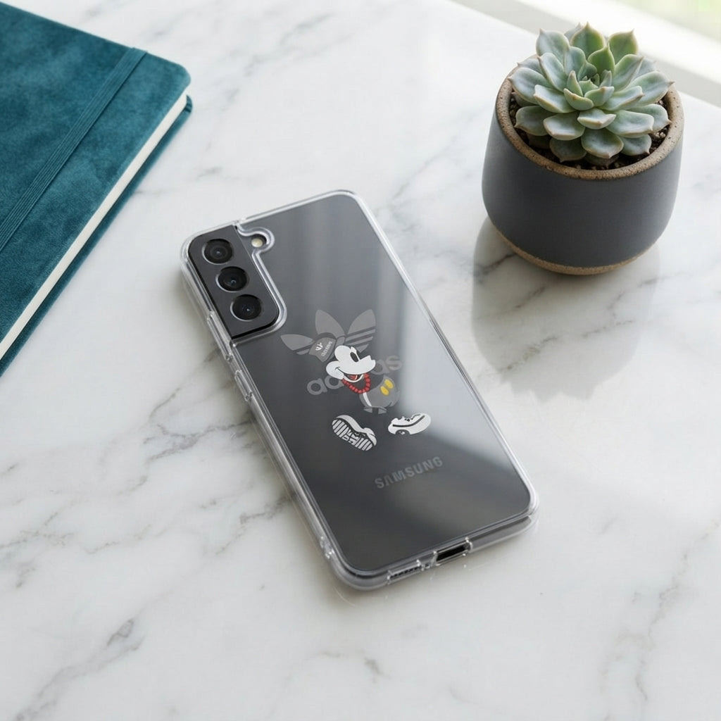 Streetwear Mickey Mouse x Adidas Clear Phone Case for Samsung Galaxy