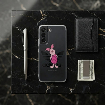 Cute Piglet x Adidas Clear Phone Case for Samsung Galaxy
