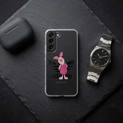Cute Piglet x Adidas Clear Phone Case for Samsung Galaxy
